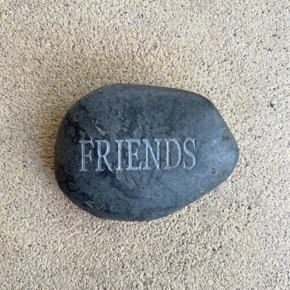 Inspirational Engraved Black River Stone - Picture 7 of 11